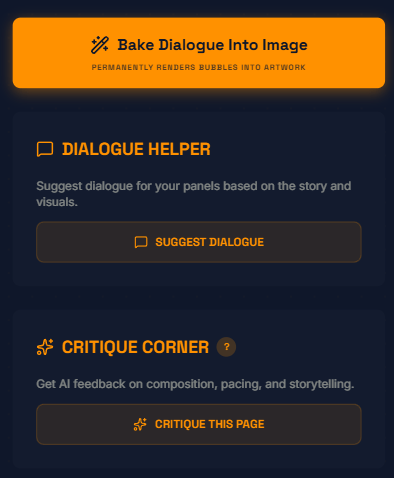 Bake dialogue into the image on Panel Haus mobile