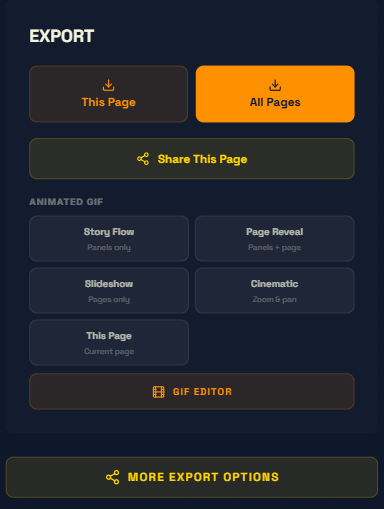 Export and GIF Studio on Panel Haus mobile